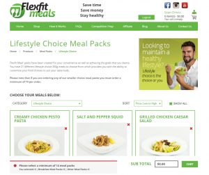 Flexfit Meals Lifestyle Choice Menu